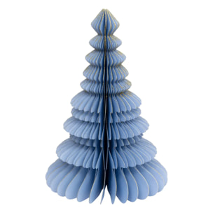 Sapin papier H.30cm bleu