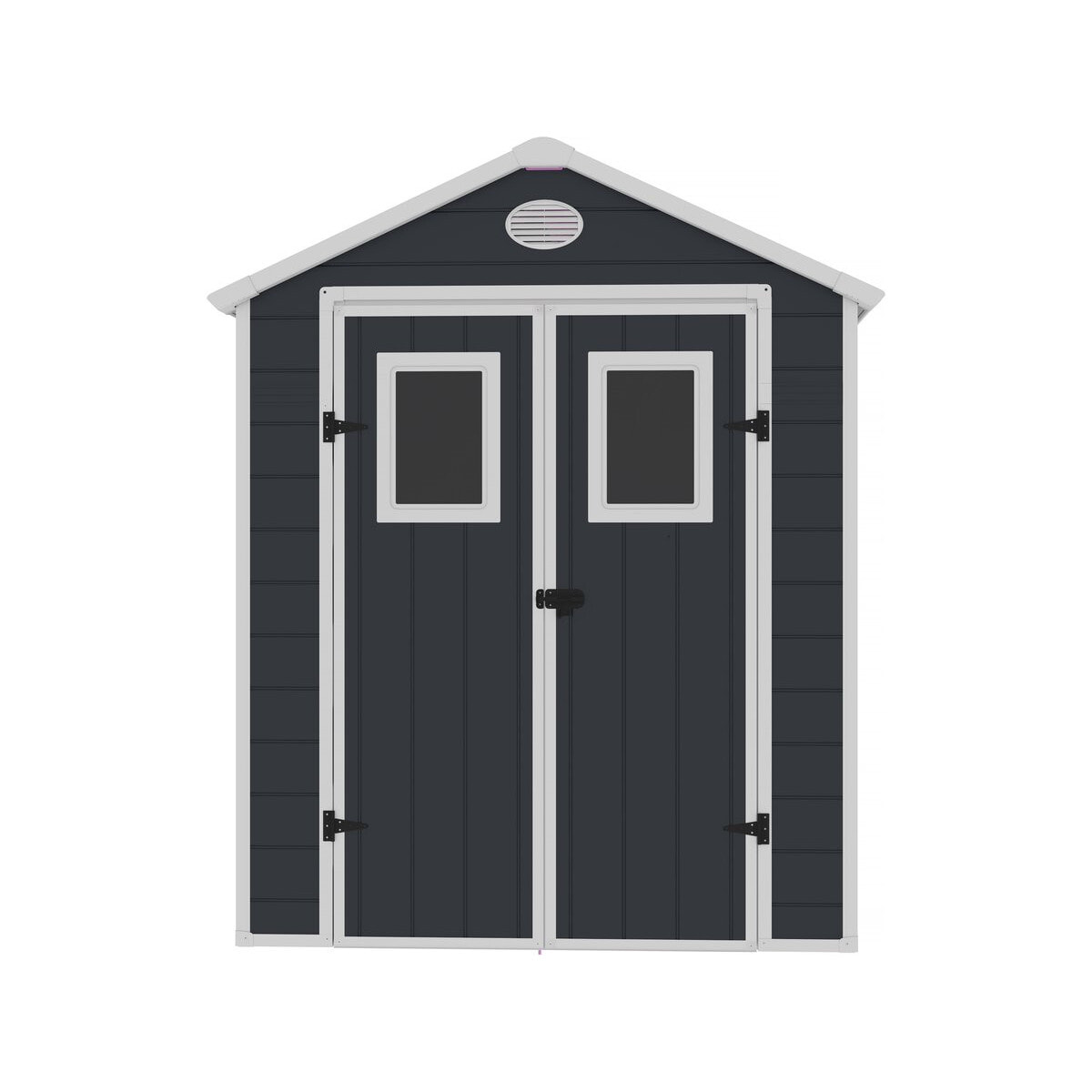 Abri de jardin résine "Texas" - 5.23 m² - kit d'ancrage inclus  - Anthracite