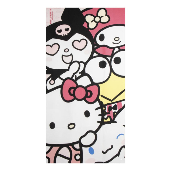Toalla Microfibra de Hello Kitty - 70x140x1 cm - Color:Rosa