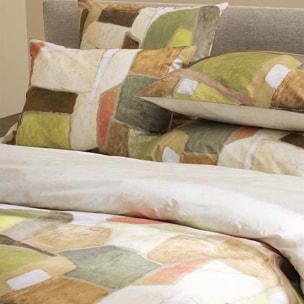 Housse de couette imprimée en percale de coton, CLAY COLLAGE