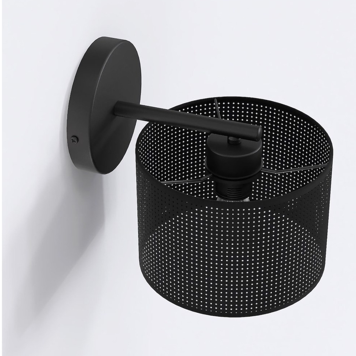 Lampada da parete LUX in acciaio nero opaco