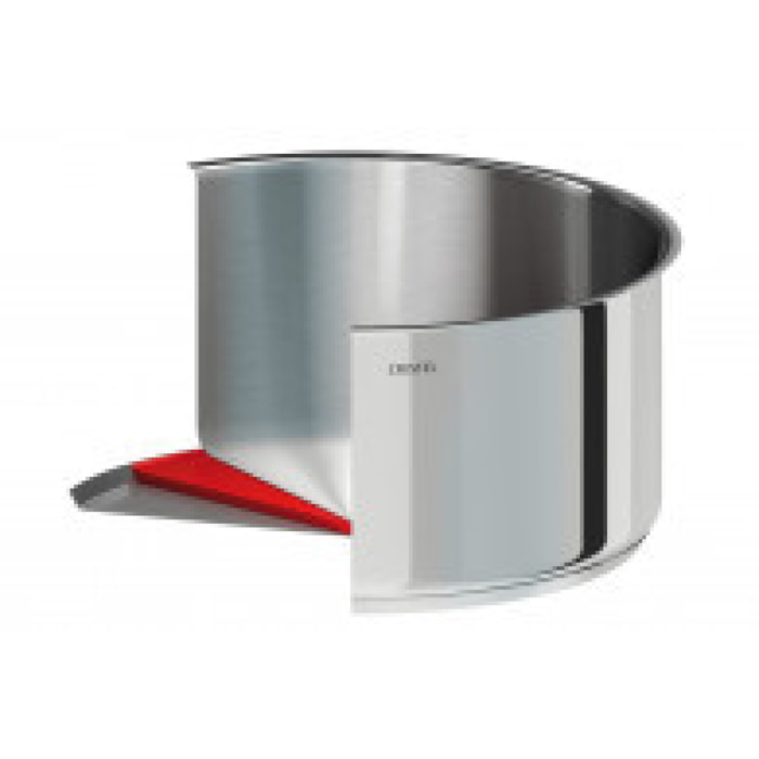 Série 4 casseroles inox + 1 poignée amovible noire Cookway Inox  diamètre 14, 16, 18 et 20cm