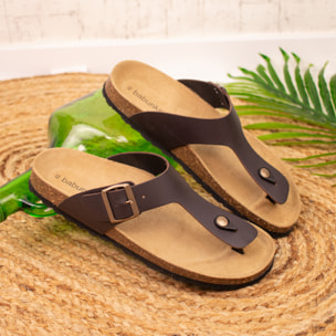 SANDALIA BABUNKERS MARRON