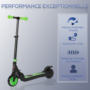 Trottinette électrique enfants 6 ans + pliable, hauteur réglable 75-80 cm, vitesse max  8 km/h