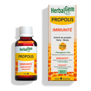 Herbalgem- Propolis Gouttes Immunité - Bio - 15 ml