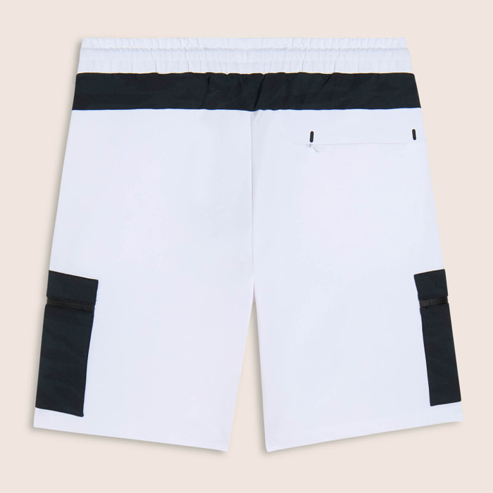 Pantaloni corti sportivi con tasconi stampa fantasia