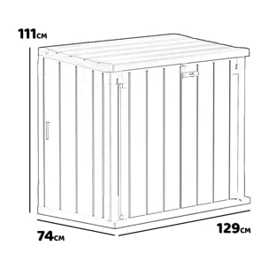 Store away small - contenitore porta attrezzi in resina 129x74x111h cm