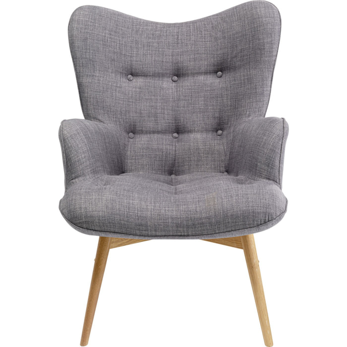 Fauteuil Vicky gris foncé Kare Design