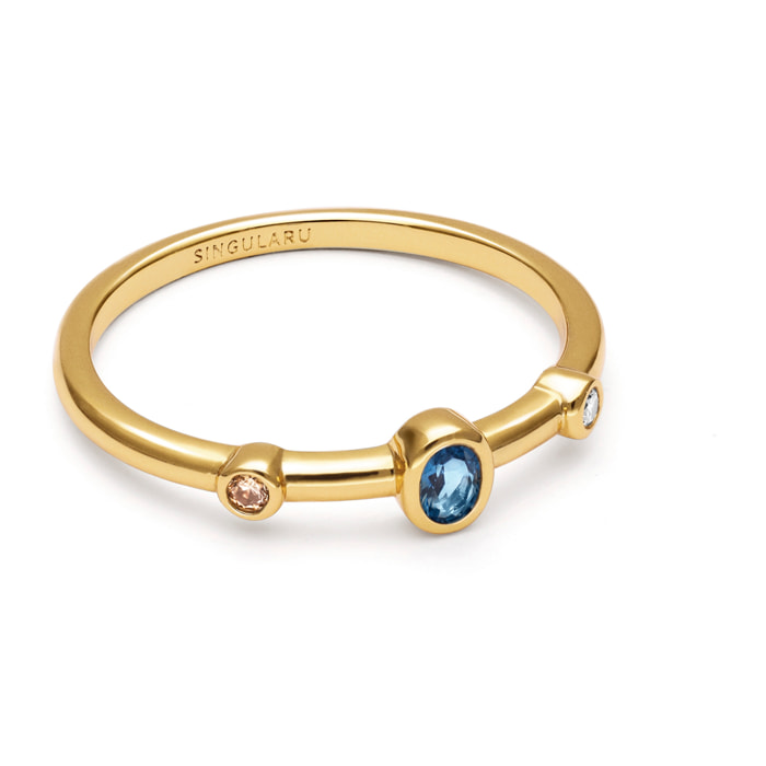 Anillo Leonor Índigo Baño Oro