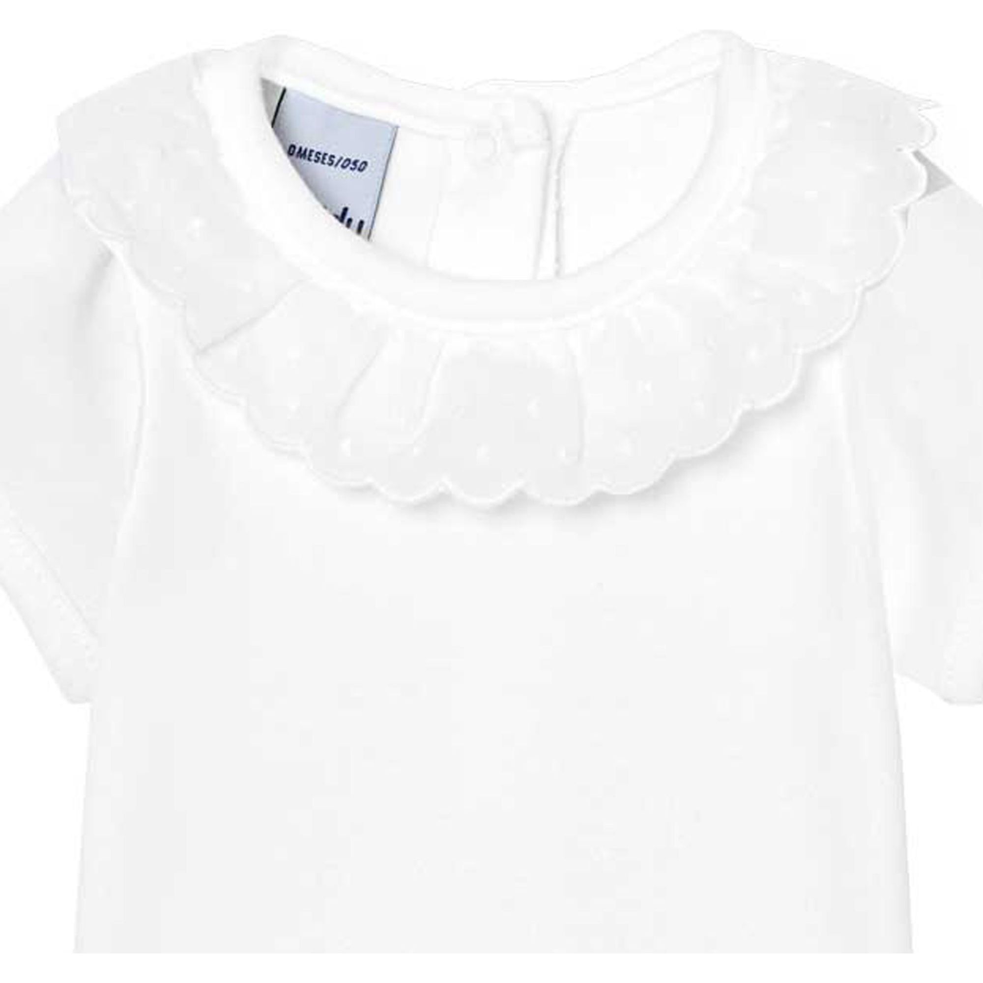 Body bebé manga corta cuello puntilla