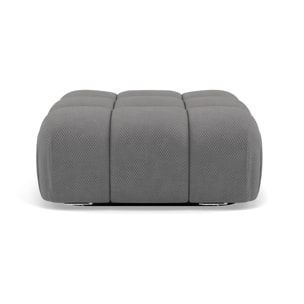 Ruby - pouf en velours texturé - Gris