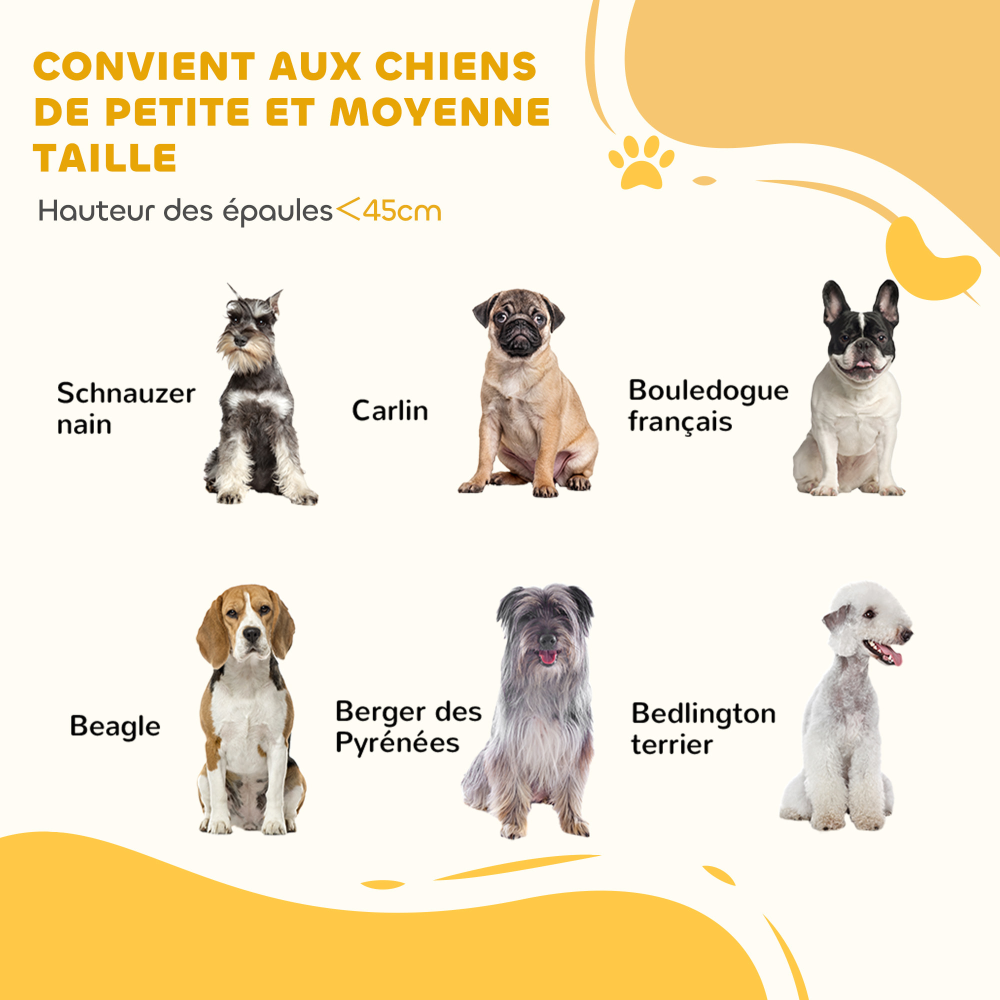 Barrière de sécurité chien 4 panneaux modulable autoportante dim. max. 206L x 35l x 76H cm bois clair