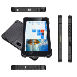 DAM Tablet Rugerizada WinPad W86 4G. SO Windows 10 home. Pantalla 8'' 1280x800px. Intel®HD. 4GB RAM + 64GB. IP67, reforzada. GPS. 22,8x1,6x14,5 Cm. Color: Negro