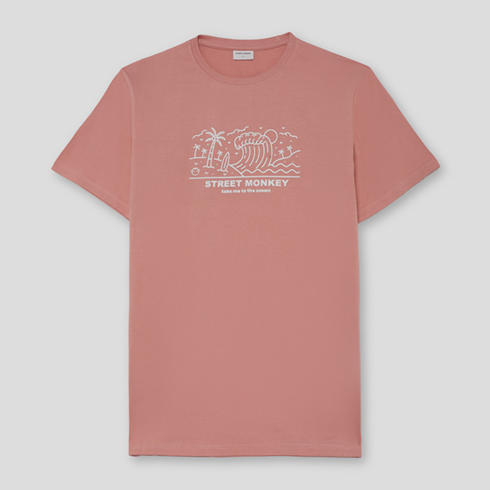 Camiseta de manga corta disponible | Color: Maquillaje | Composición: 100% Algodón | Talla: 2 años | Street Monkey