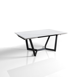 Tomasucci Table extensible LEO EVO en MARBRE BLANC / GRIS