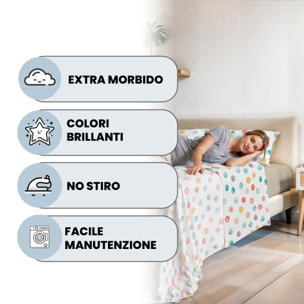 COMPLETO LETTO FASHION, 100% Microfibra, No Stiro - BALLOON