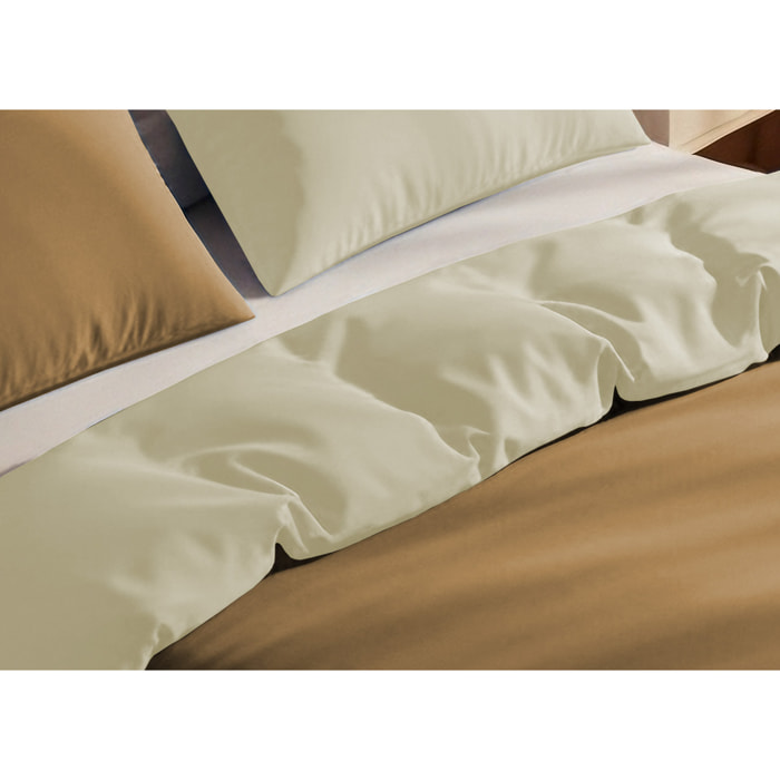 Copripiumino Bicolor Double Face Matrimoniale 100% Cotone Made in Italy