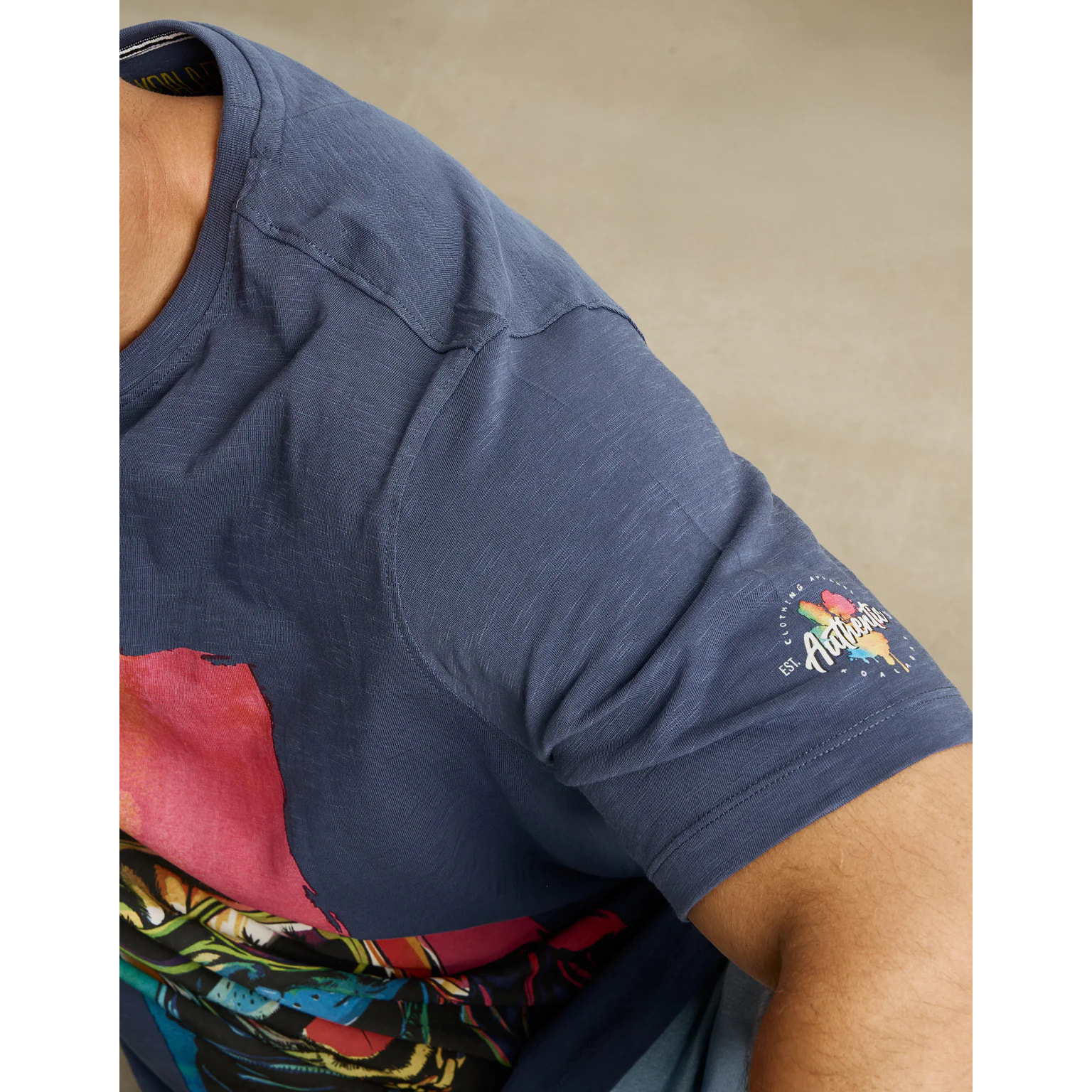 Camiseta Manga Corta Azul Marino - Rugusu