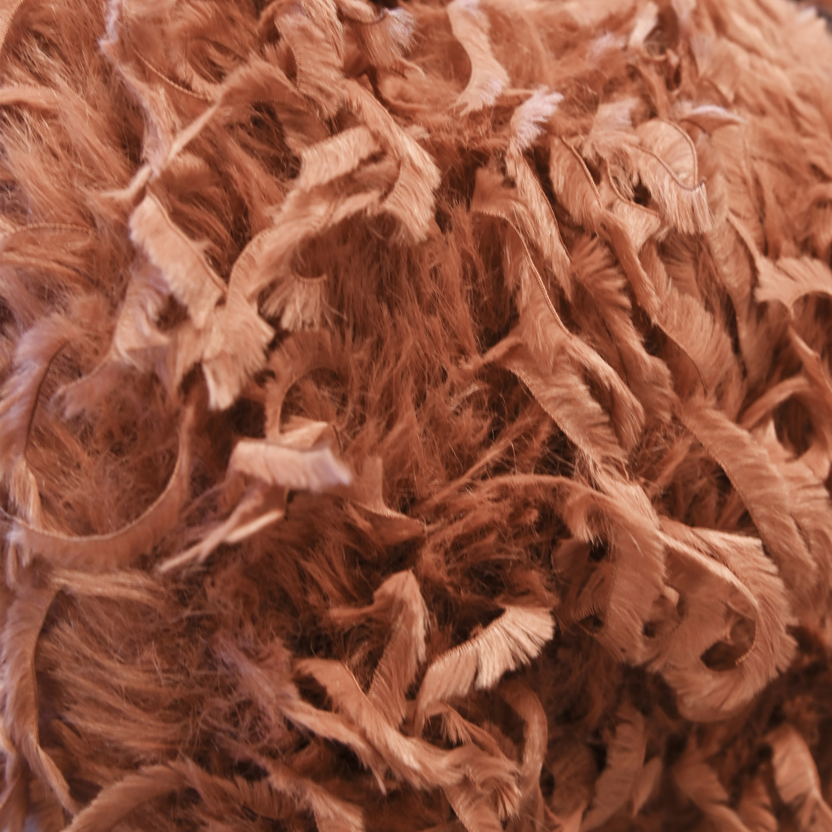 Plaid à poils longs - Terracotta