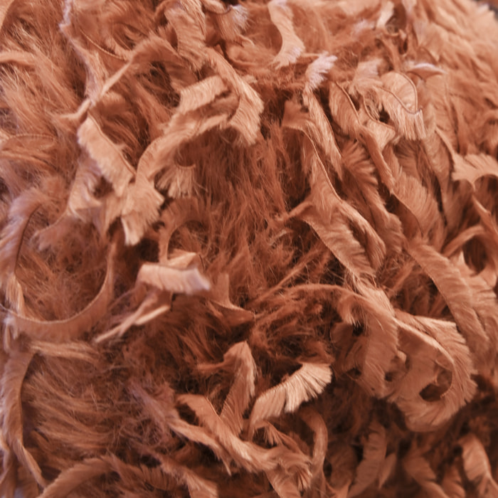 Plaid à poils longs - Terracotta