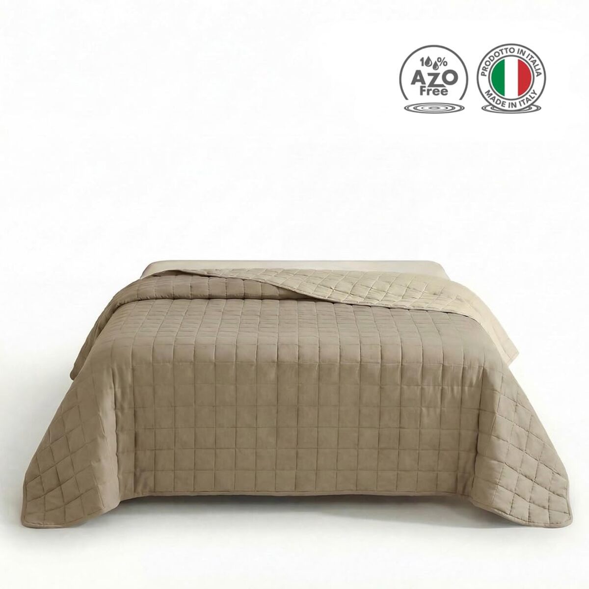Copriletto matrimoniale estivo leggero double face 260x260 cm, trapunta estiva traspirante e morbida, coperta primaverile elegante e moderna, design reversibile per doppio stile, ideale per stagione calda, resistente e facile da lavare