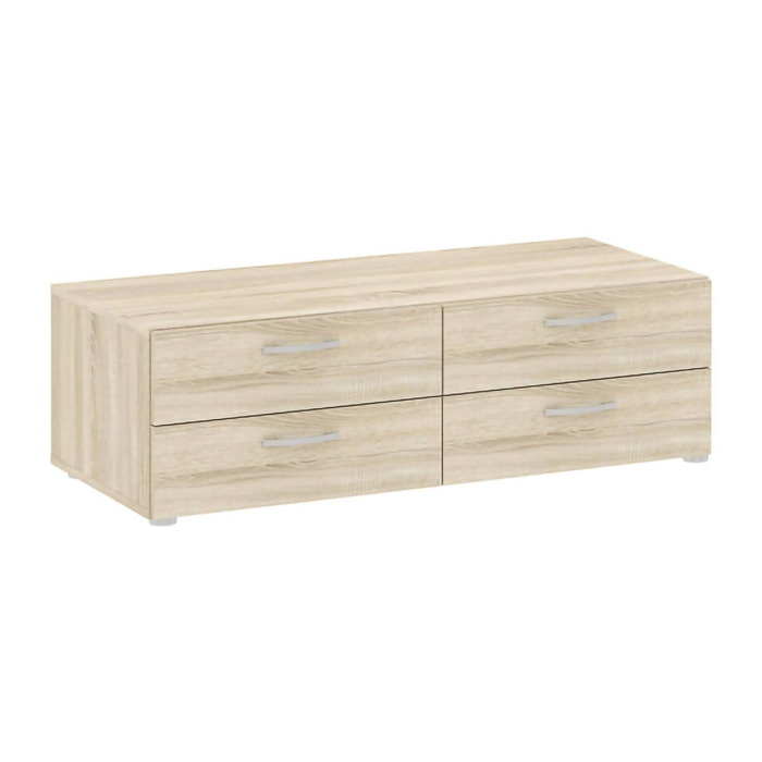 Cassettiera Gignod, Settimino multiuso, Comò camera da letto, Mobile con cassetti, 111x52 h35 cm, Rovere