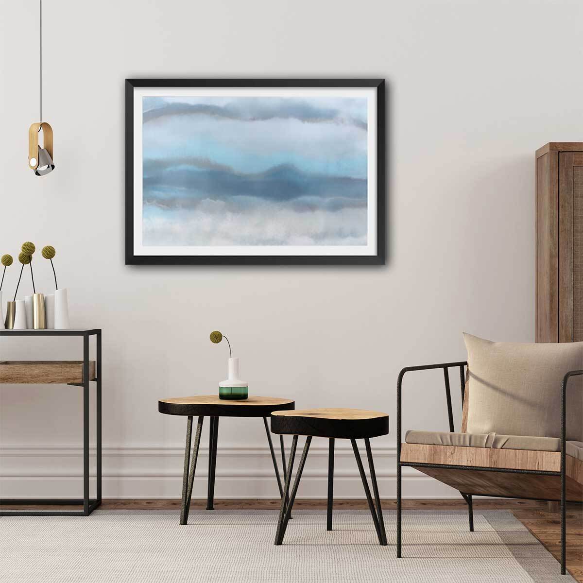 Poster cold moutain Affiche sous cadre noir