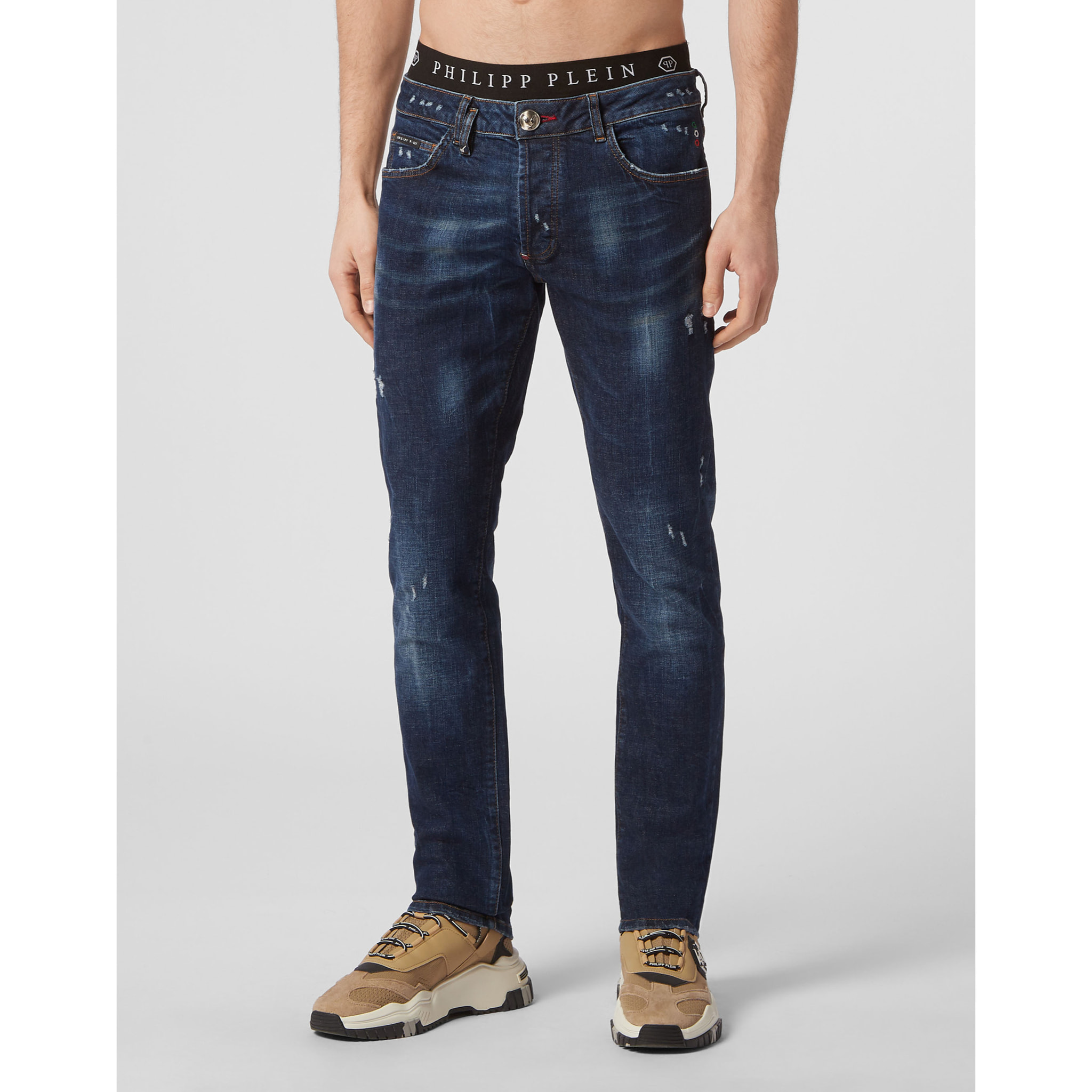 PHILIPP PLEIN Vaqueros de corte recto LOVE