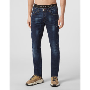 PHILIPP PLEIN Vaqueros de corte recto LOVE