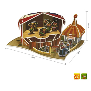 Puzzle 3D Atracción Circo - 50 piezas - Tamaño montado: 17 x 12 x 7 cms