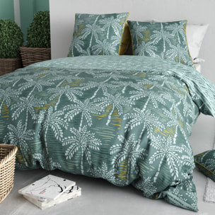 Parure housse de couette 3pcs microfibre effet pêche tobago