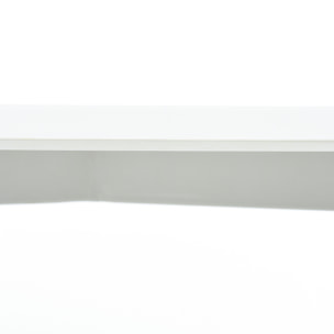 Mesa de Comedor Nórdico de Metal y Maderab 120x60x75cm Blanco