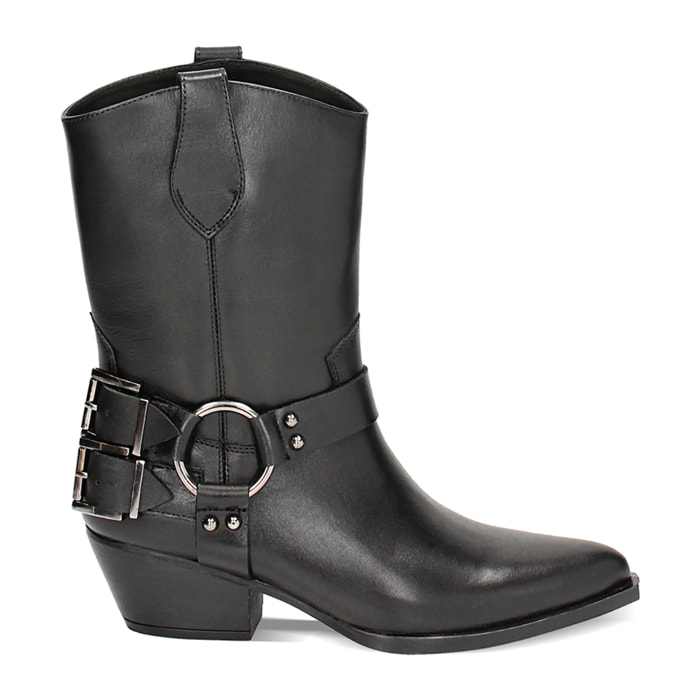 Botines negros de cuero