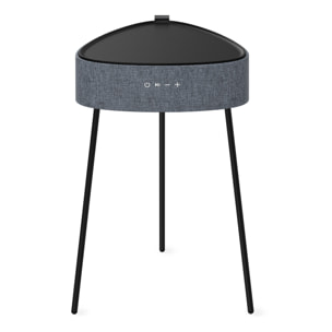 Mesa auxiliar altavoz portátil con sonido de 20W, Bluetooth, Base de carga inalámbrica, batería de 2500mAh. Mesilla o mesita para dormitorio o sala de estar - TD Systems SM20B11P