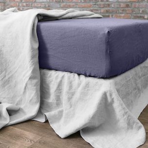 Drap Housse - Bonnet:40cm 100% lin LavÉ 160g Mineral