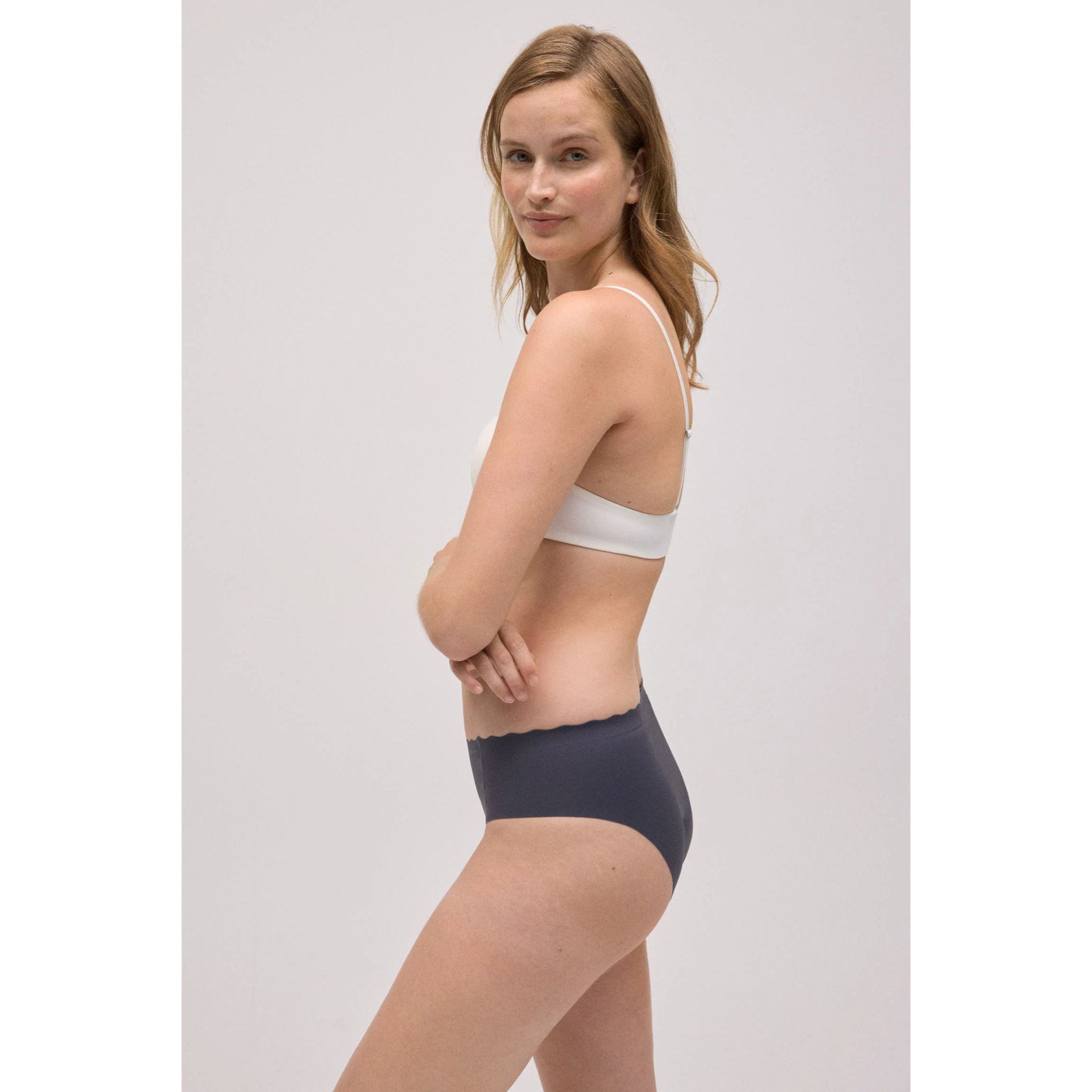 Slip midi laser blu navy