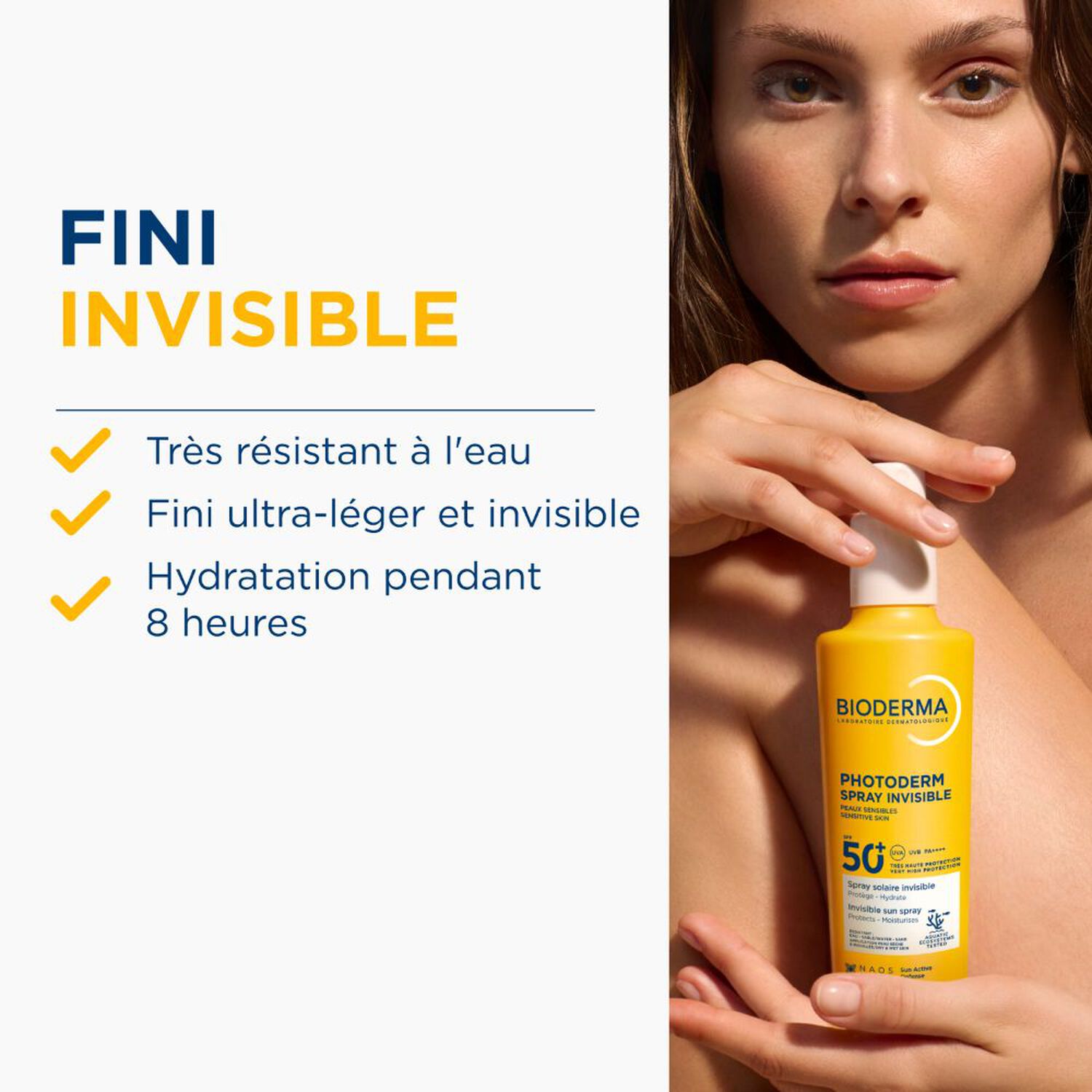 Photoderm SPF50+  - Spray solaire Hydrant Invisible Peaux Sensibles 200 ml