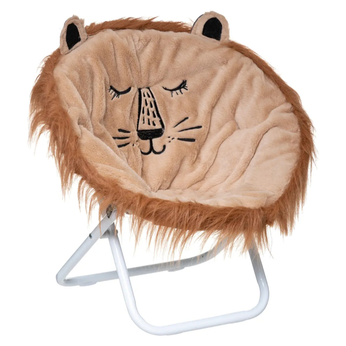 Fauteuil enfant pliant "Lion" - marron