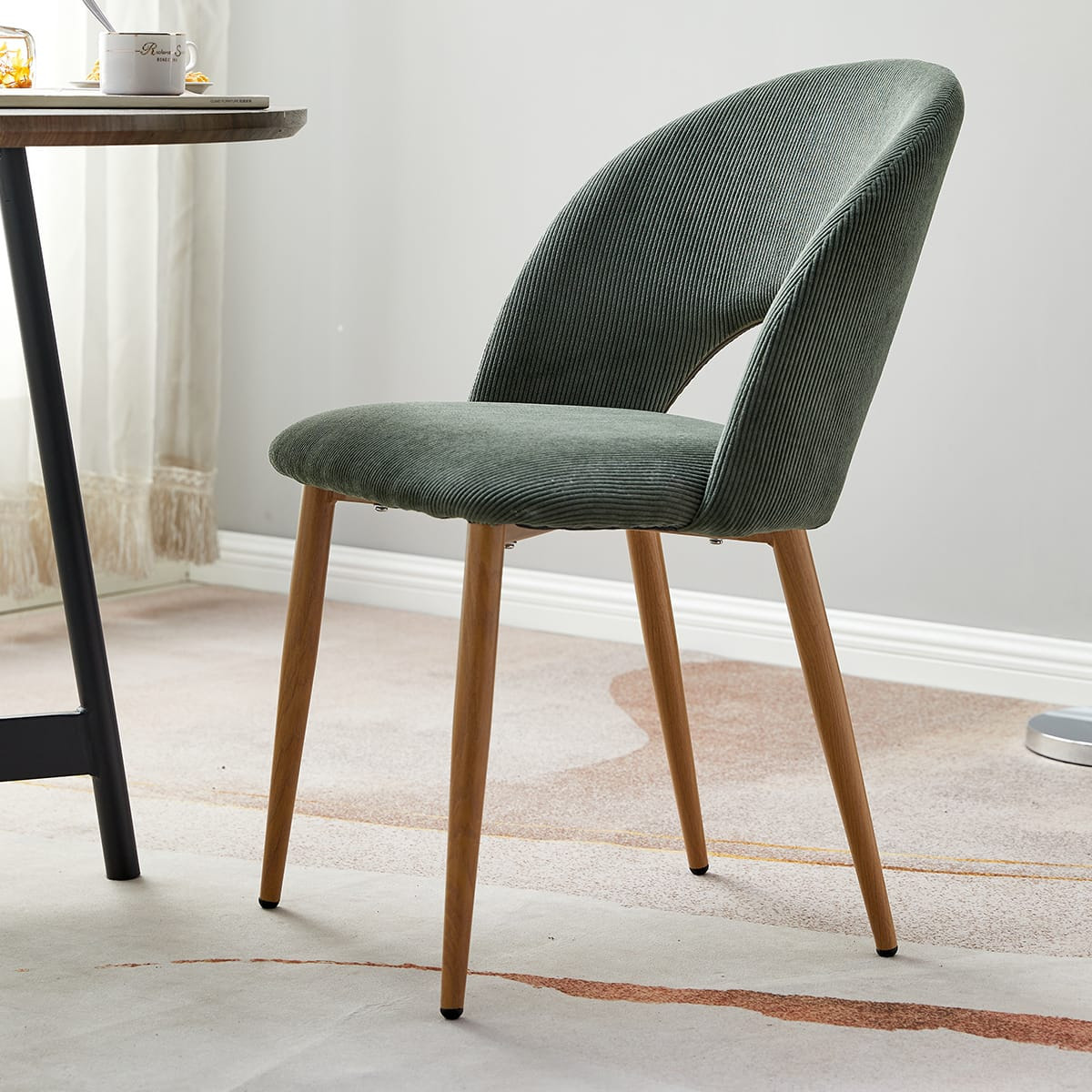 Lot de 2 chaises en velours côtelé - MOSS