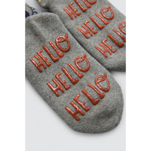 Confezione da 3 calzini termici antiscivolo per bambini Hello