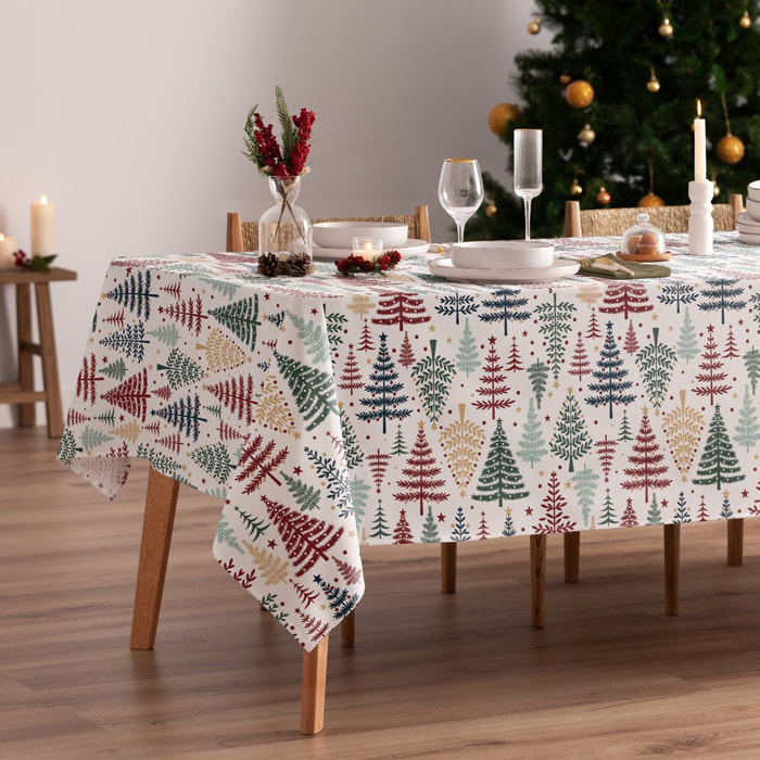 Nappe antitache WINTERBERRY ROUGE - 100% Coton