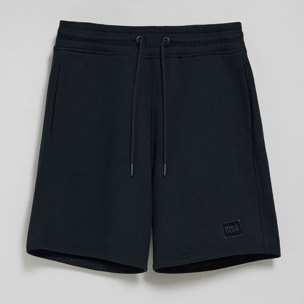 Bermuda Jonas in cotone blu scuro relaxed fit con toppa in twill in gomma Polo Club