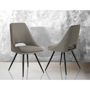 Tomasucci Ensemble de 2 chaises BETTA GREY