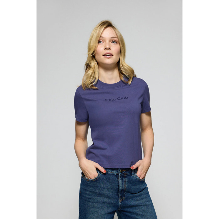 Camiseta Tori color azul océano con logo Minimal Combo Polo Club