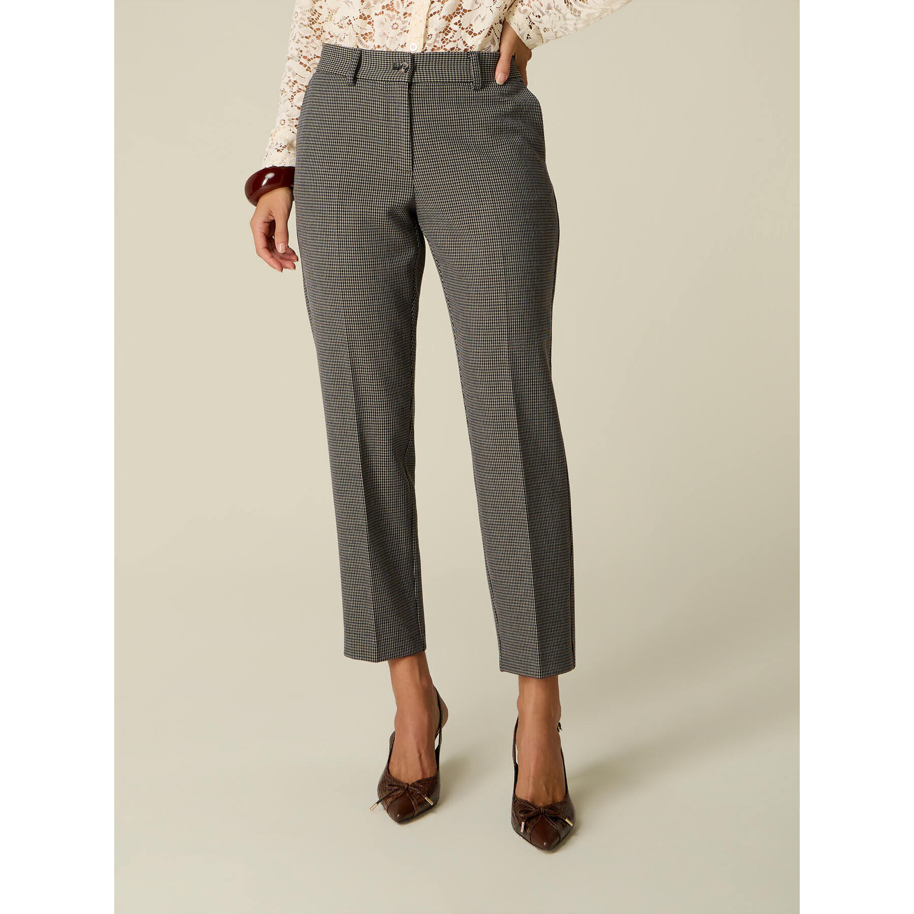 Oltre - Pantaloni pied de poule - Multicolor