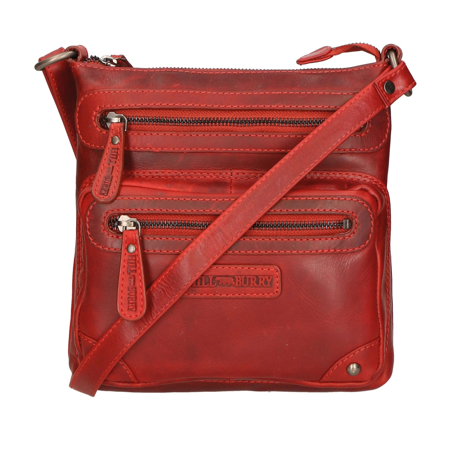 Borsa a tracolla da uomo - Modello False - Vera pelle RFID - 22.0 x 23.0 x 5.0 cm