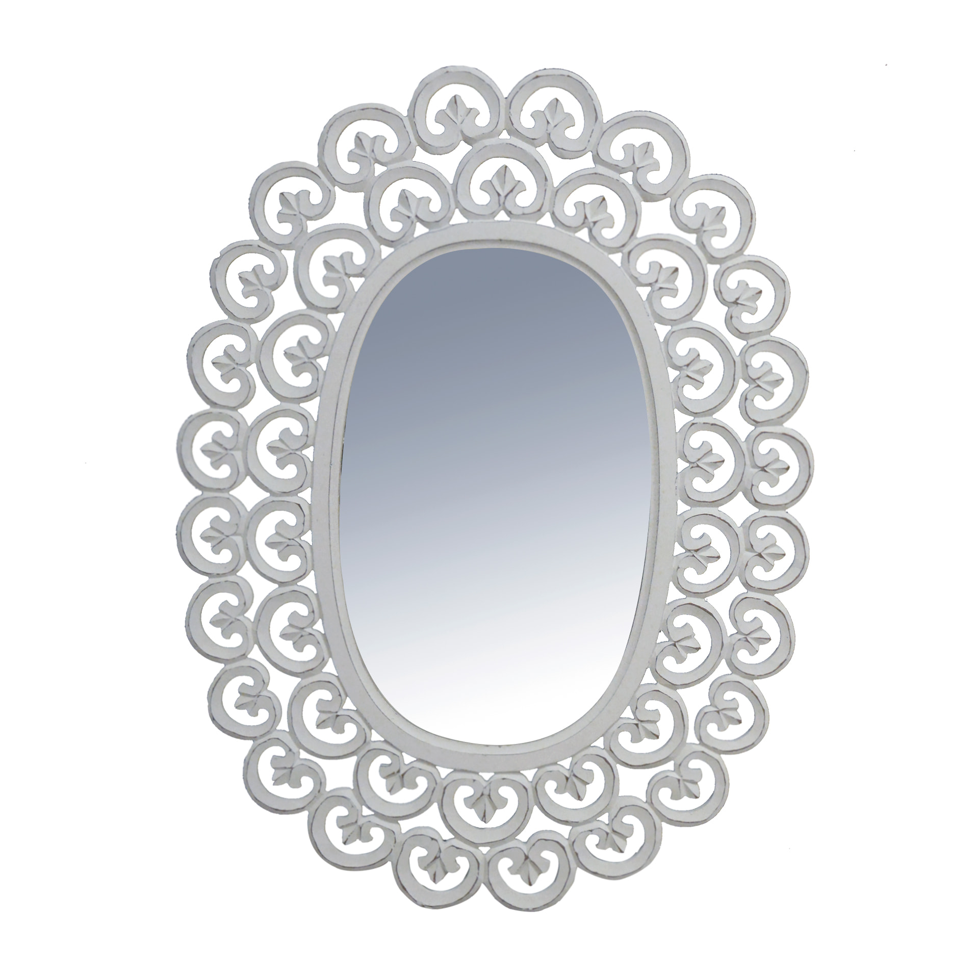 Set Da 2, Specchio Penelope 90 Bianco