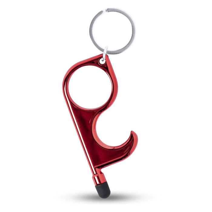 Portachiavi igienico Cimak anti-contatto con penna e puntatore integrati