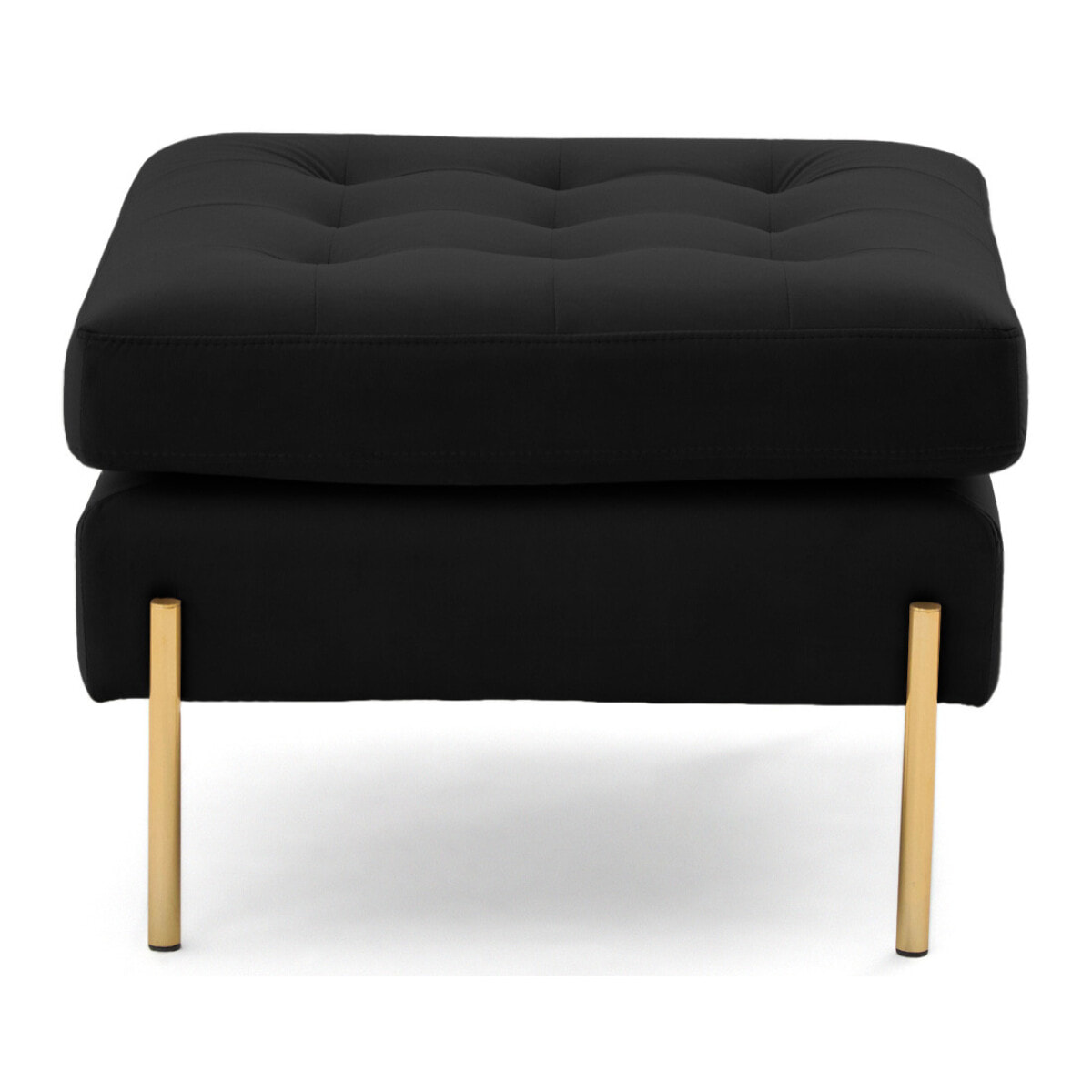 Isaure - pouf en velours - Noir