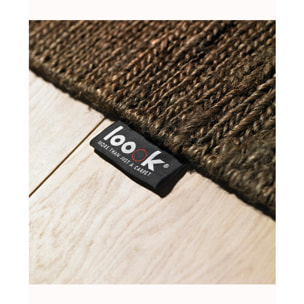 Tapis kilim fait main en chanvre motif uni BOMU